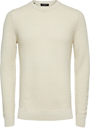 Férfi pulóver SLHTOMMY CREW NECK B Bone White