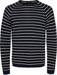 Pánsky sveter SLHTROY NECK B Sky Captain Egret / Bale ine Blue