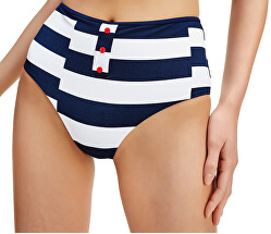 Dámske plavkové nohavičky Broken Str - Pitch Blue High Waist Bikini