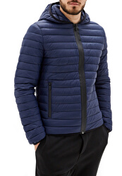 Férfi kabát Hood azaz Zip Slim Fit Matt Navy Blue