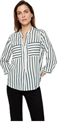 Női blúz VMERIKA STRIPE 3/4 SHIRT TOP E10 SZÍN Ponderose Pine