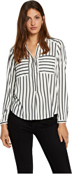 Női blúz VMERIKA STRIPE L/S SHIRT EXP Snow White Black