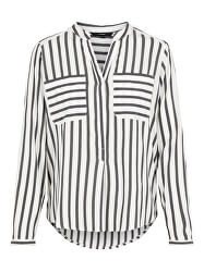 Dámská halenka VMERIKA STRIPE L/S SHIRT EXP Snow White Black