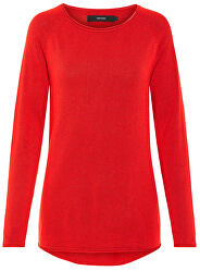 Dámsky sveter VMNELLIE GLORY LS LONG Blouse COLOR Chinese Red
