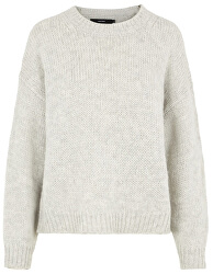 Dámsky sveter VMDARYA LS O-NECK BLOUSE COLOR Light Grey Melange