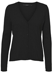 Pulovere pentru femei VMHAPPY BASIC LS V-NECK CARDIGAN NOOS Black