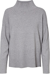 Dámsky sveter VMNIMA LS Highneck Blouse Light Grey Melange