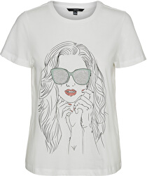 Tricou pentru femei VMBERTAFRANCIS 10243902 SnowAlb-3 GIRL W. SUNGLASSES