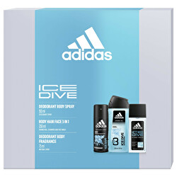 Ice Dive - deodorant s rozprašovačem 75 ml + sprchový gel 250 ml + deodorant ve spreji 150 ml - SLEVA - poškozená krabička