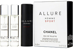 Allure Homme Sport - EDT 20 ml (flacone ricaricabile) + ricarica (2 x 20 ml)