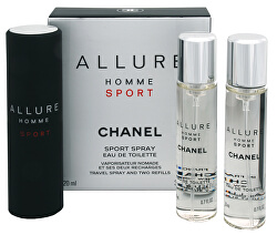 Allure Homme Sport - EDT 20 ml (plnitelný flakon) + náplň (2 x 20 ml)