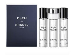SLEVA - bez celofánu, chybí cca 1 ml - Bleu De Chanel - EDT (3 x 20 ml)