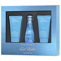 Cool Water Woman - EDT 30 ml + tělové mléko 50 ml + sprchový gel 50 ml