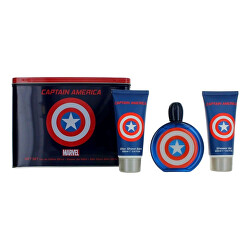 Captain America - EDT 100 ml + balzám po holení 100 ml + sprchový gel 100 ml