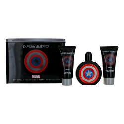 Captain America Hero - EDT 100 ml + balzám po holení 100 ml + sprchový gel 100 ml