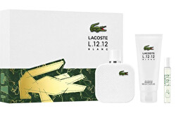 Eau De Lacoste L.12.12 Blanc - EDT 100 ml + sprchový gel 100 ml + EDT 7,5 ml