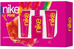 SLEVA - Pink Woman - EDT 100 ml + tělové mléko 75 ml + sprchový gel 75 ml - poškozená krabička