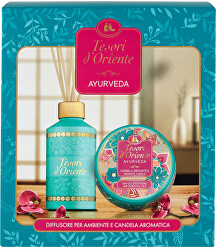 Ayurveda - difuzor cu bețișoare parfumate 250 ml + lumânare 109 g