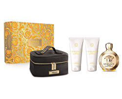 Eros Pour Femme - EDP 100 ml + sprchový gel 100 ml + tělové mléko 100 ml + kosmetická taštička