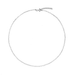 Korálkový náhrdelník z měsíčního kamene AJKNA003