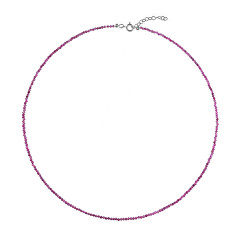 Korálkový náhrdelník z rubínu AJKNA004