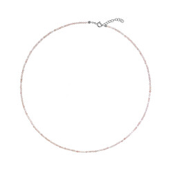 Korálkový náhrdelník z ružového krištáľu AJKNA002