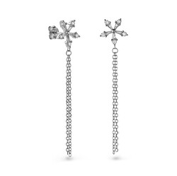 Orecchini lunghi in argento con zirconi cubici AJNS0022