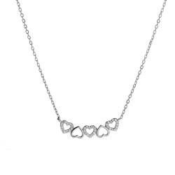 Srdíčkový náhrdelník ze stříbra AJNA0029