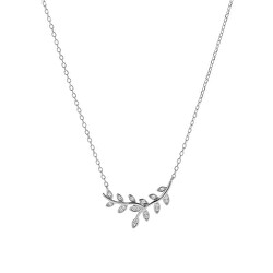 Silberne Halskette mit Zirkonen Zweig AJNA0017