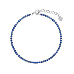 Tennis-Silberarmband mit blaue kubischen Zirkonia AJNR0002