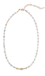 Collana giocosa con perle di morganite AL3768-Oro