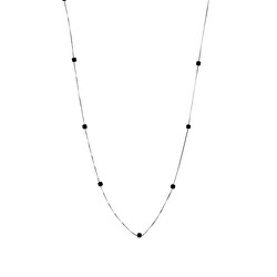 Collana delicata in argento con spinello nero AL4081-Argento-Spinello