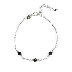 Bracciale in argento con perle di spinello nero AL4899-Argento-Spinello