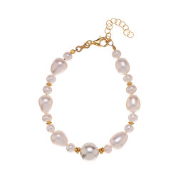 Bracciale con perle di fiume AL4543-Oro