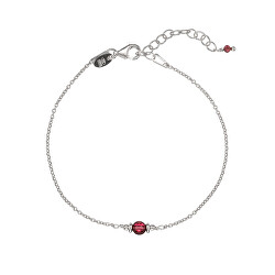 Bracciale minimal in argento con granato bordeaux AL4897-Argento-Granato