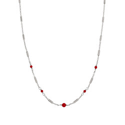 Něžný stříbrný náhrdelník s červeným korálem AL3243-Argento-Corallo