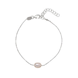 Elegante bracciale in argento con perla vera AL3707-Argento