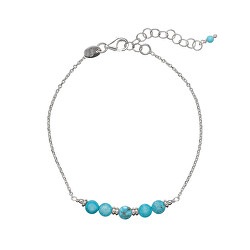 Bellissimo bracciale in argento con turchese AL3870-Argento