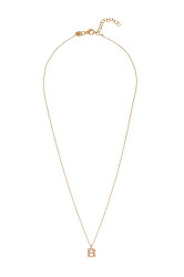 Pozlacený náhrdelník se Swarovski perličkami "B" AL4258.01.902