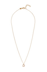 Pozlacený náhrdelník se Swarovski perličkami "D" AL4258.01.904