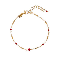 Bracciale placcato oro con corallo rosso AL3246-Oro-Corallo