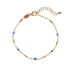 Bracciale placcato oro con turchese AL3246-Oro-Turchese