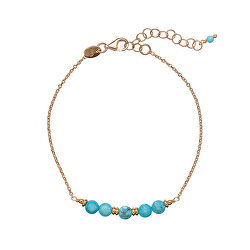 Bellissimo bracciale placcato in oro con turchese AL3870-Oro