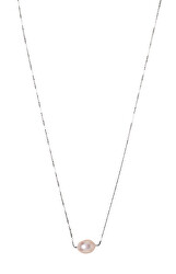 Anmutige Silberhalskette mit echter Perle AL3706-Argento