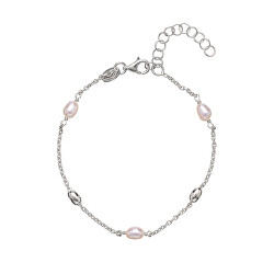 Incantevole bracciale in argento con perle di fiume AL4135-Argento