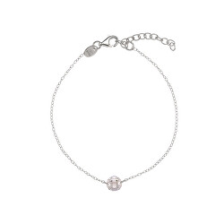 Bracciale in argento con perlina di zircone cubico AL4840-Argento