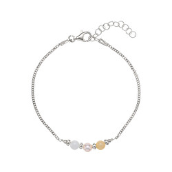 Delicato bracciale in argento con perla e morganite AL3819-Argento