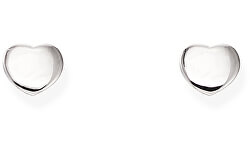SLEVA - Minimalistické stříbrné náušnice ve tvaru srdíček Elegance ORCUB