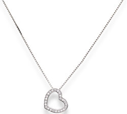 Originálne strieborný náhrdelník so zirkónmi Love CLHE2