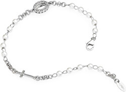 Originální stříbrný náramek s perlami a zirkony Rosary BROBBZ-M3